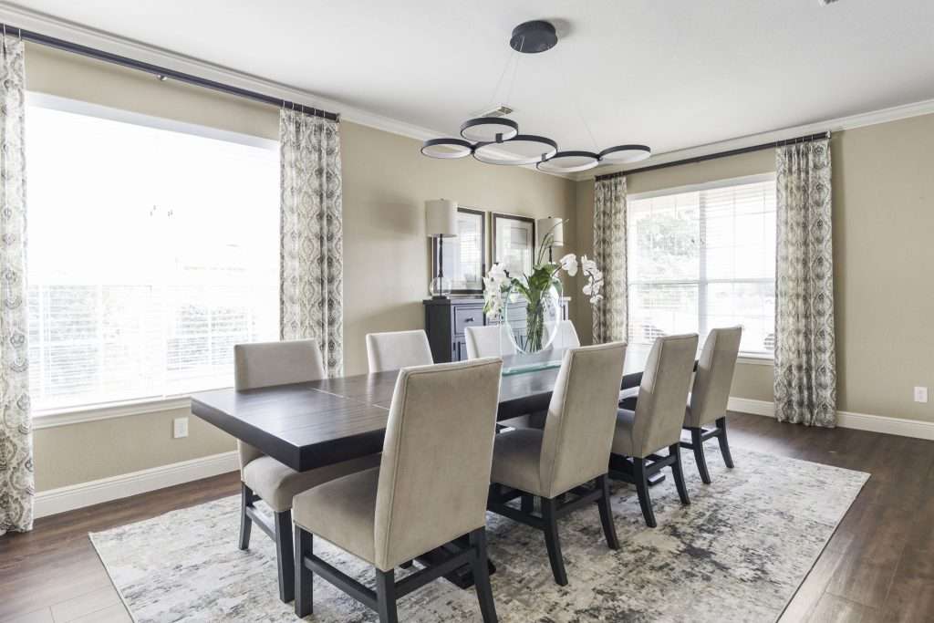 Dining Room designed by Design on a Dime Interiors in Montgomery County, Texas