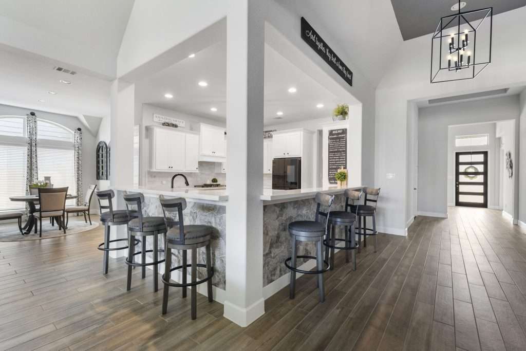 Wide kitchen countertop