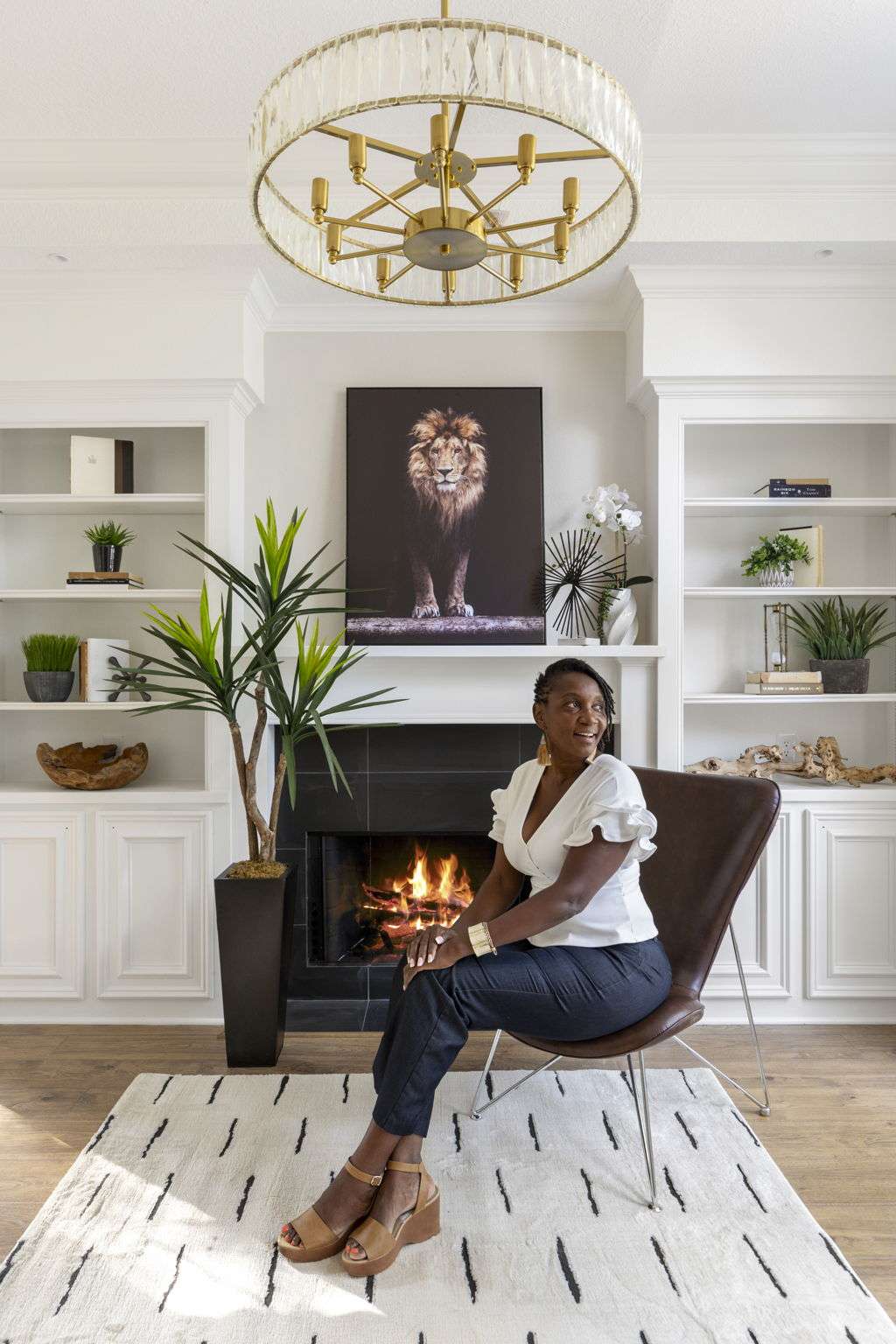 open concept living storage