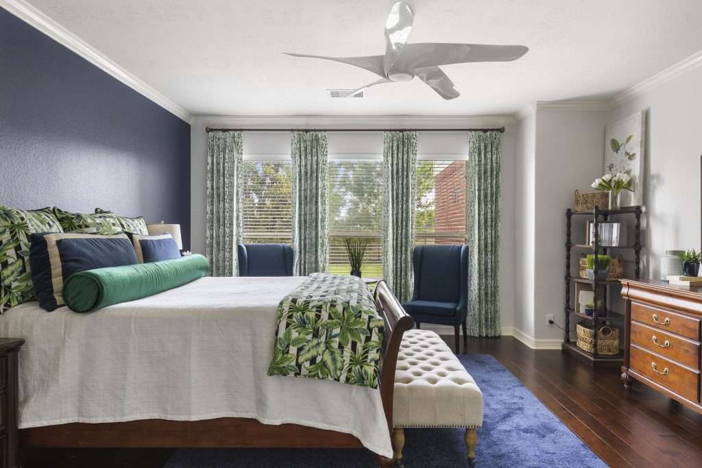 A bedroom in a Texan-inspired style