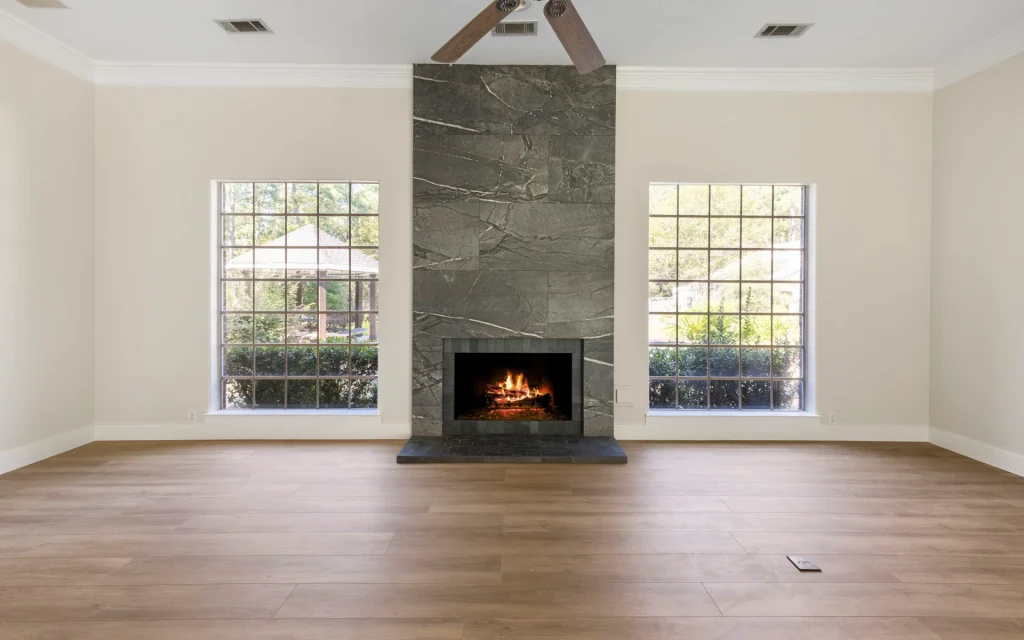 A wood-look texture in the home