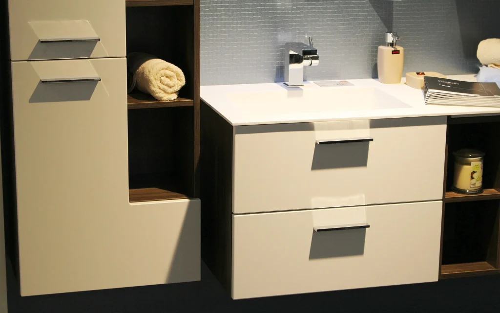 a built-in vanity