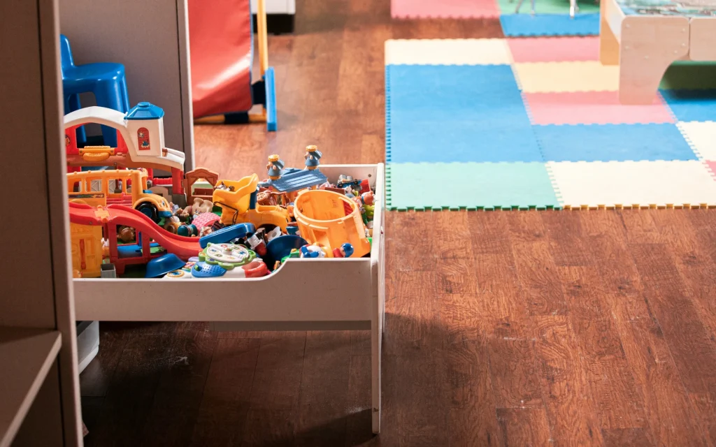 Built-in cabinetry for toys