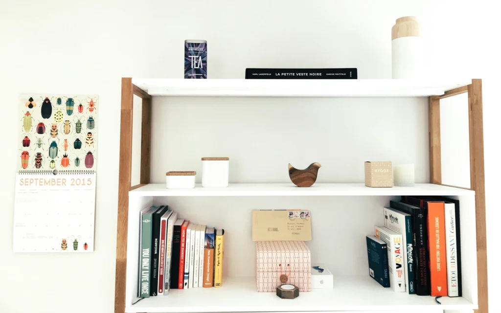 Wooden shelves for a kids' room