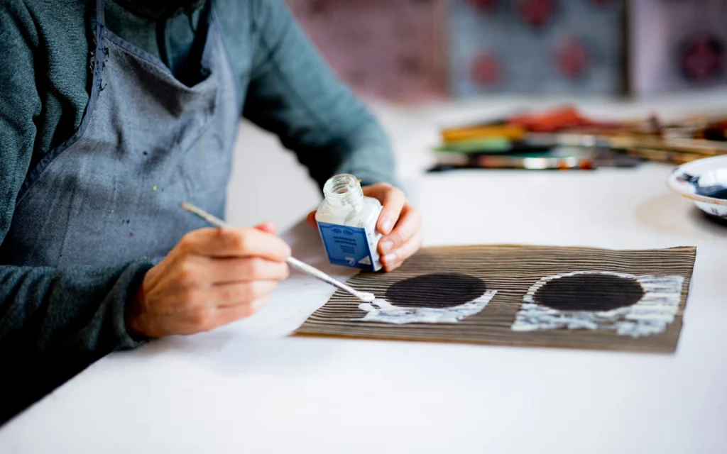 Transforming an enclosed patio into an art studio