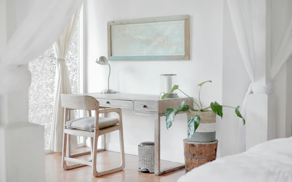Coastal-inspired home office