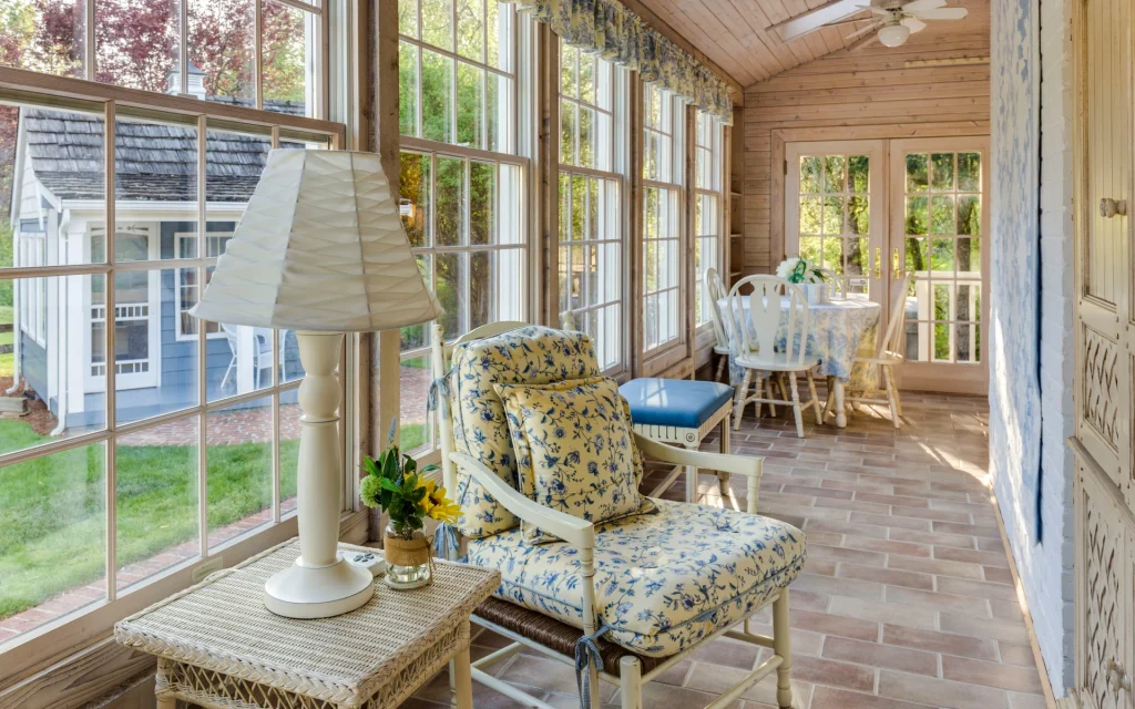 A renovated sunroom