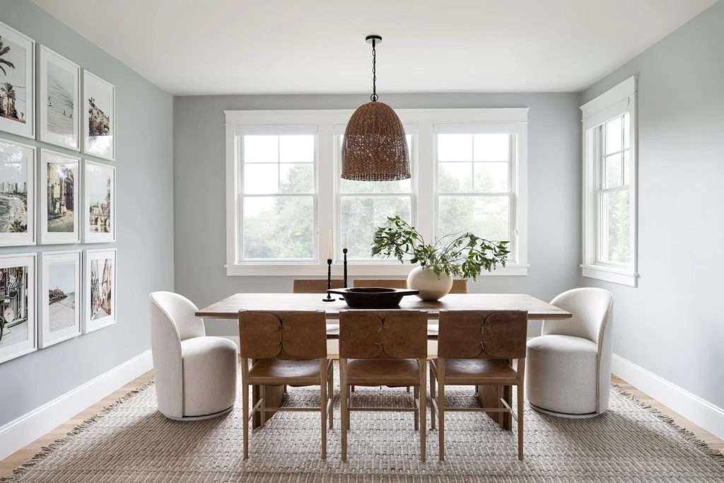 soft pastel dining room