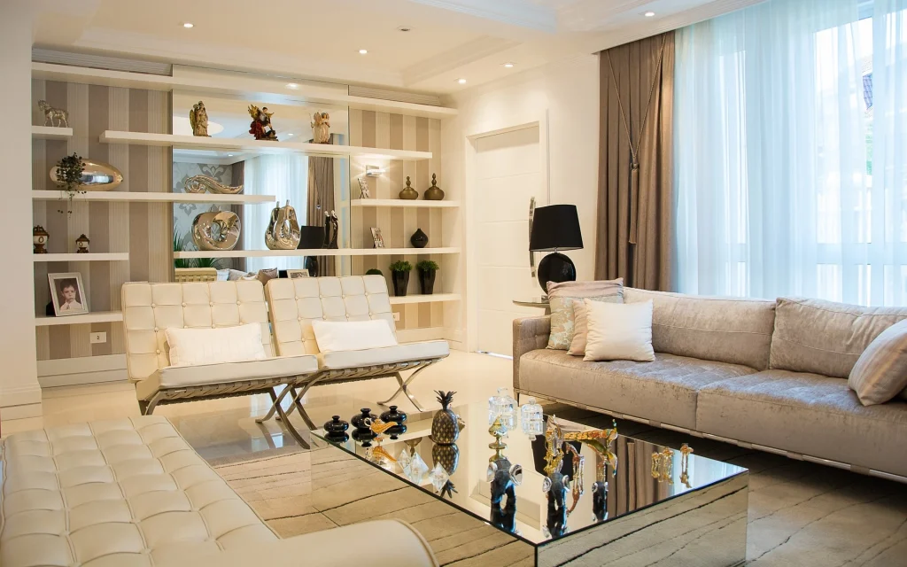 a living room made with trained interior designer
