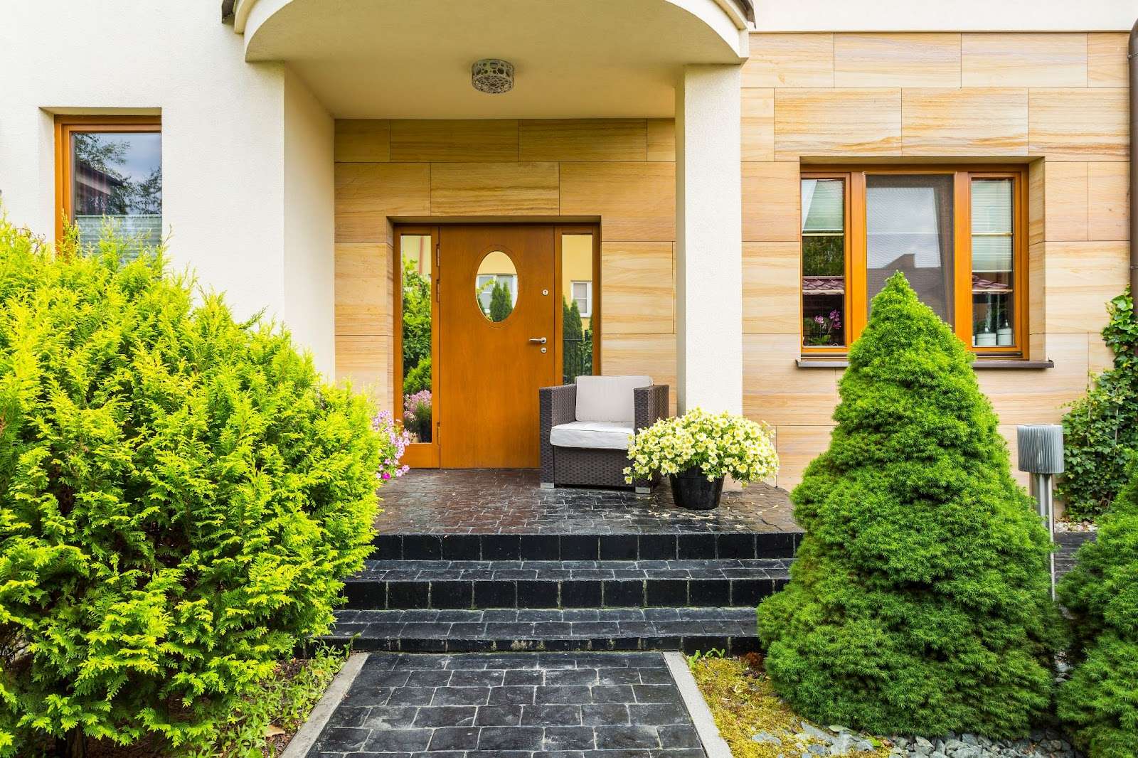 Stylish and bold front doors in Houston, TX.
