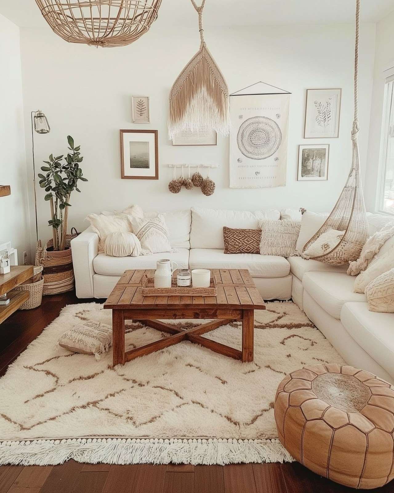 Modern boho living room