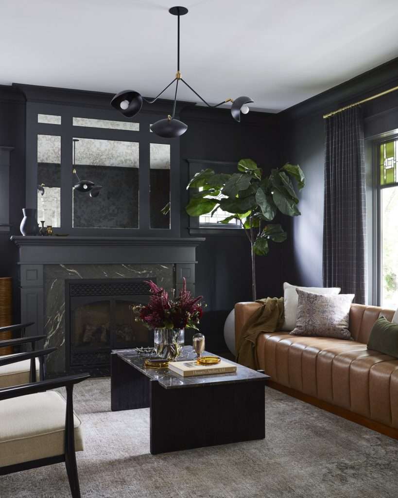 black living room color ideas