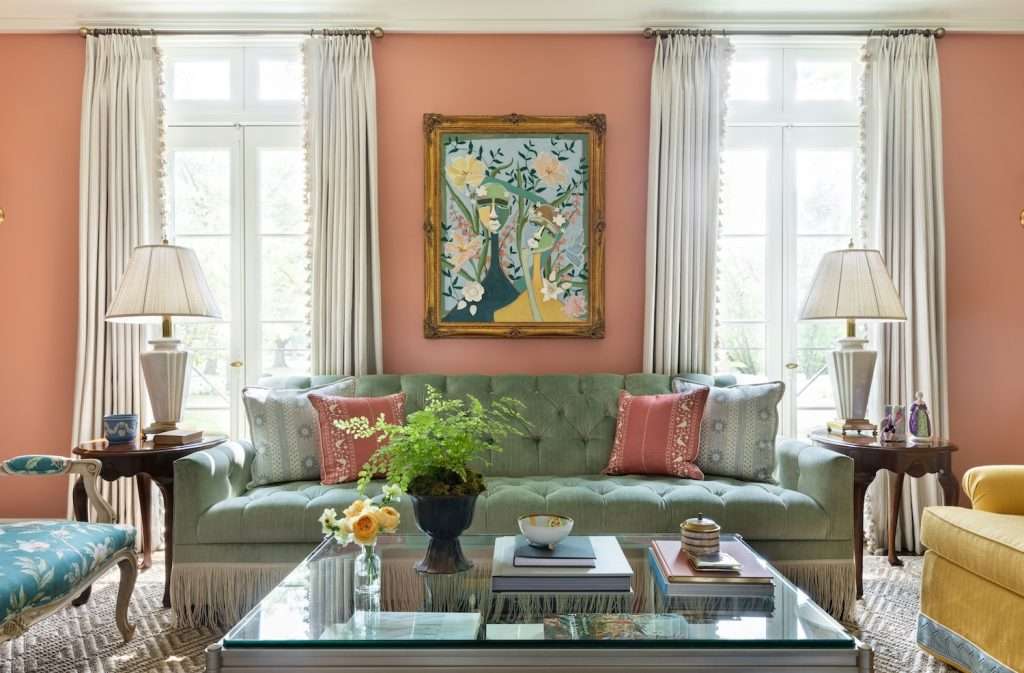 coral living room 