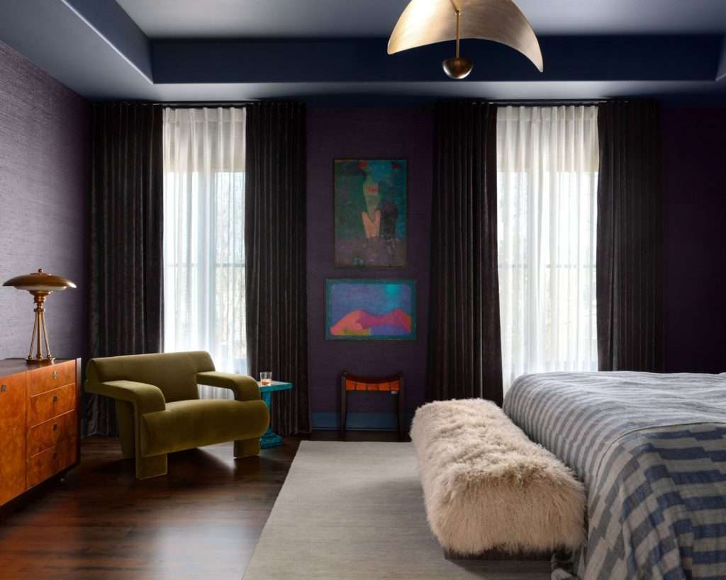 Plum purple for the bedroom walls