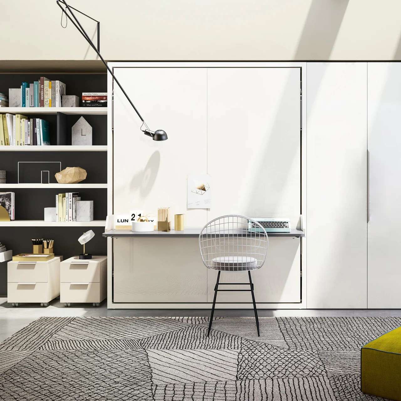 beds with built-in desks tiny apartment ideas
