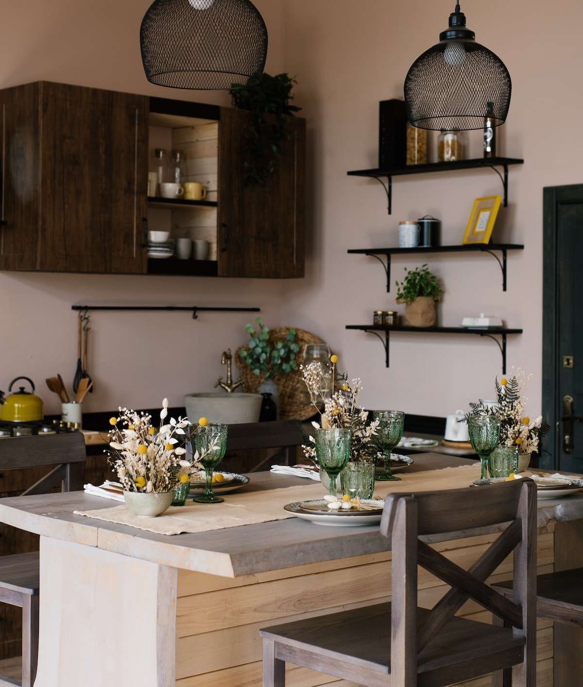 earthy tones for kitchen walls