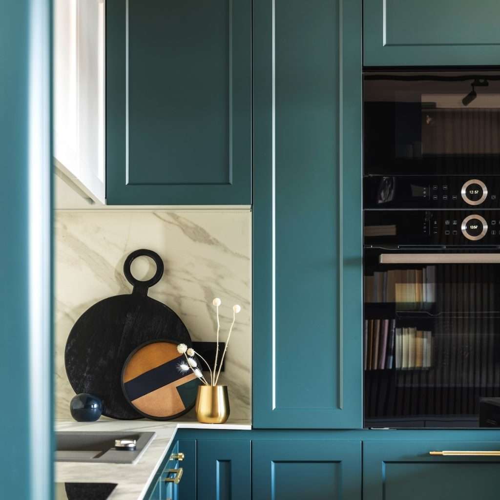teal kitchen