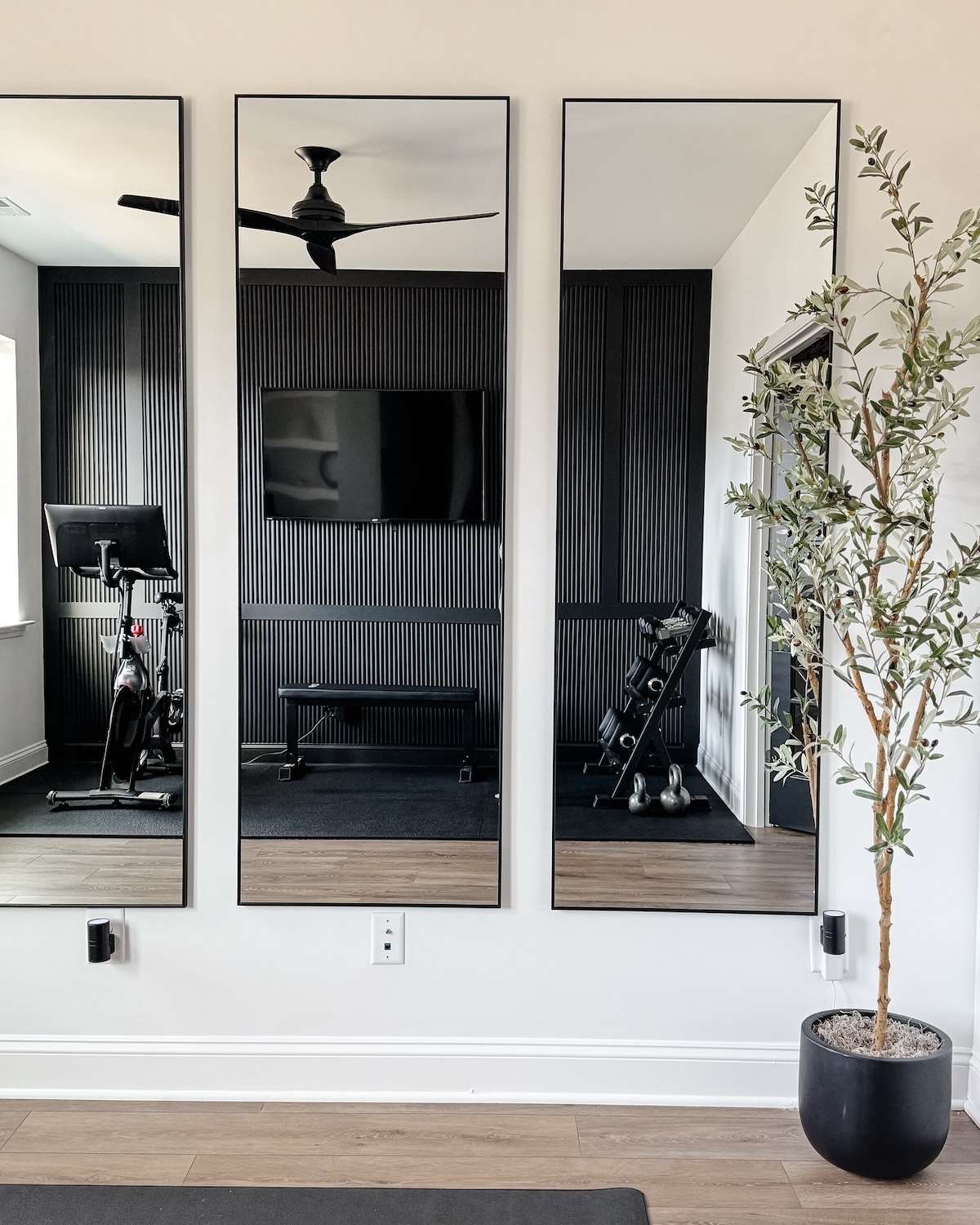 mirrors in home gym design