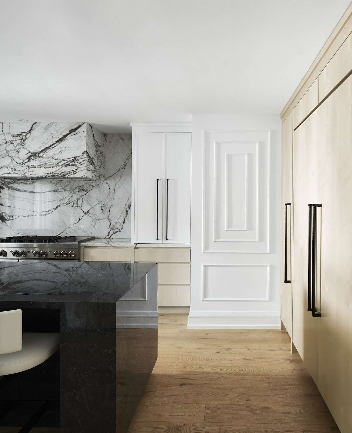 Match your crown molding to your kitchen cabinets for a streamlined, high-end look.