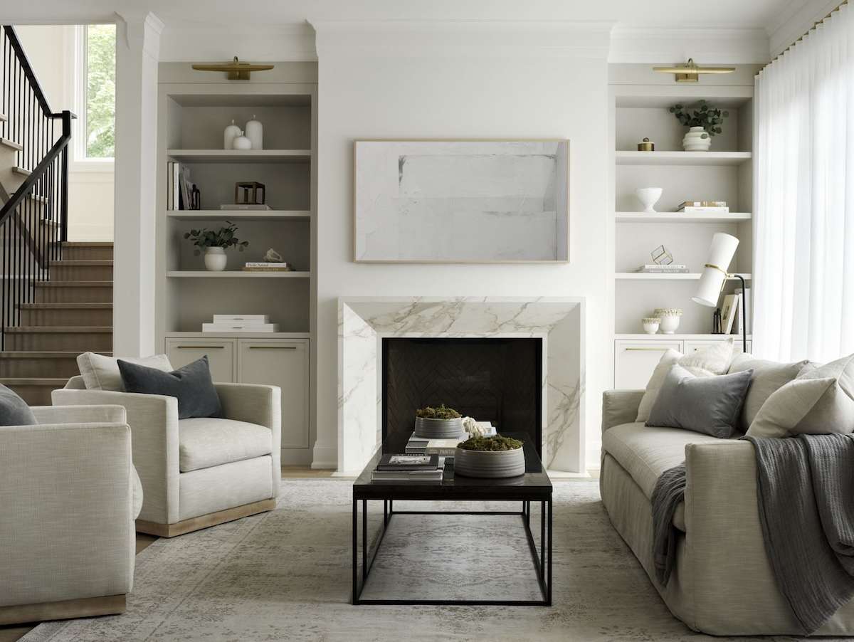 living room crown molding