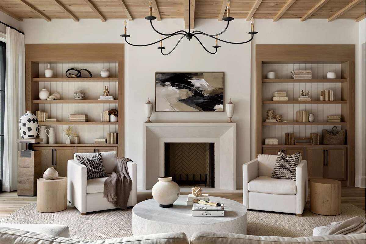 open shelves design