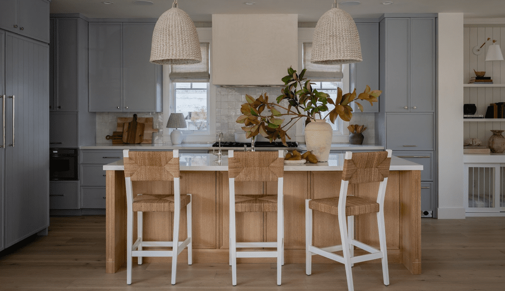 soft blue kitchen