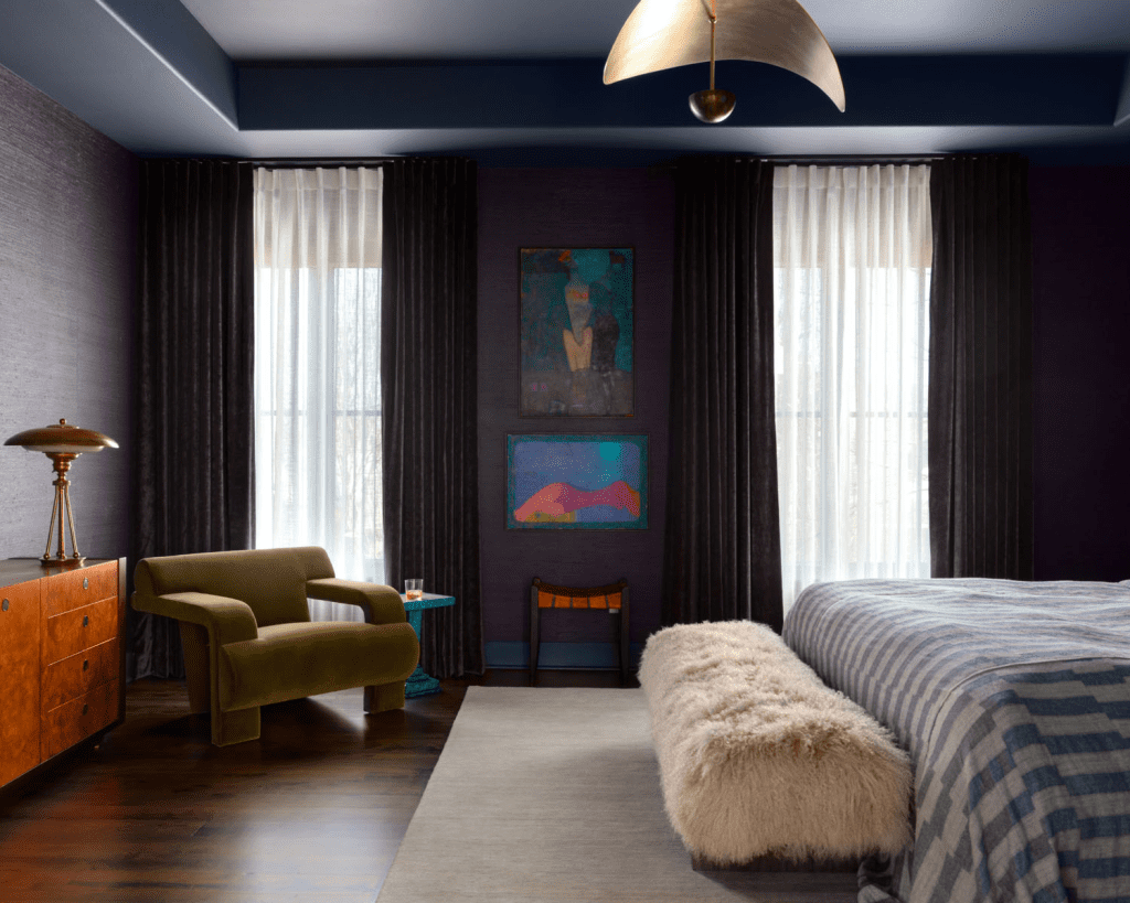 rich color bedroom