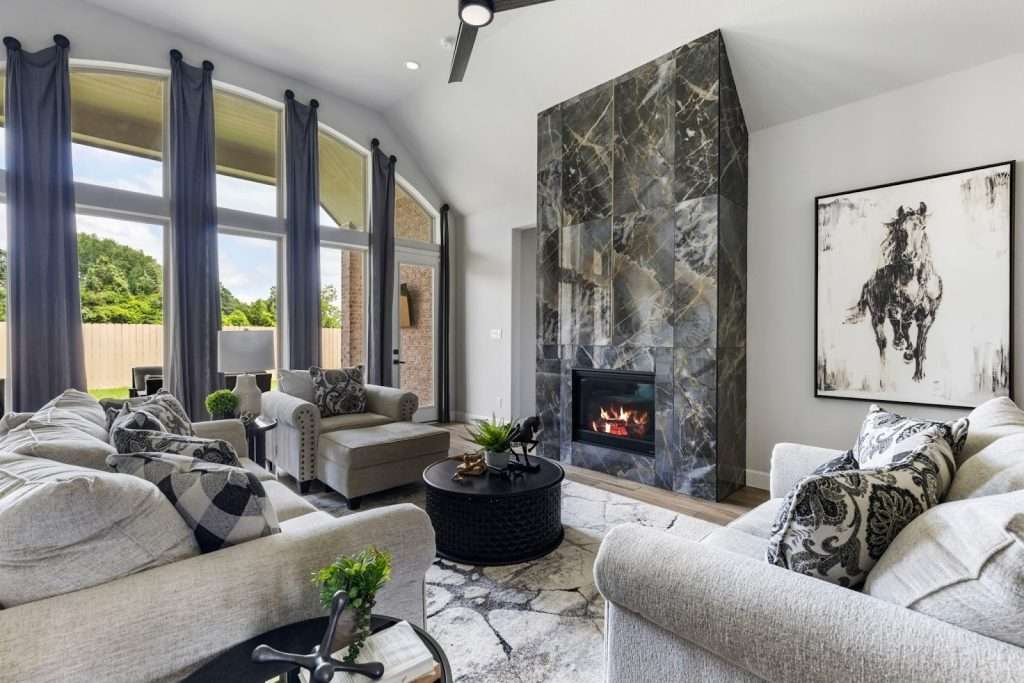 marble fireplace