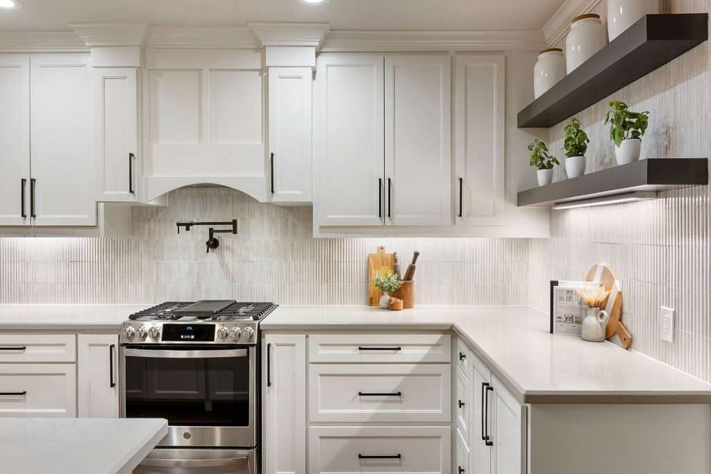 white kitchen tiles
