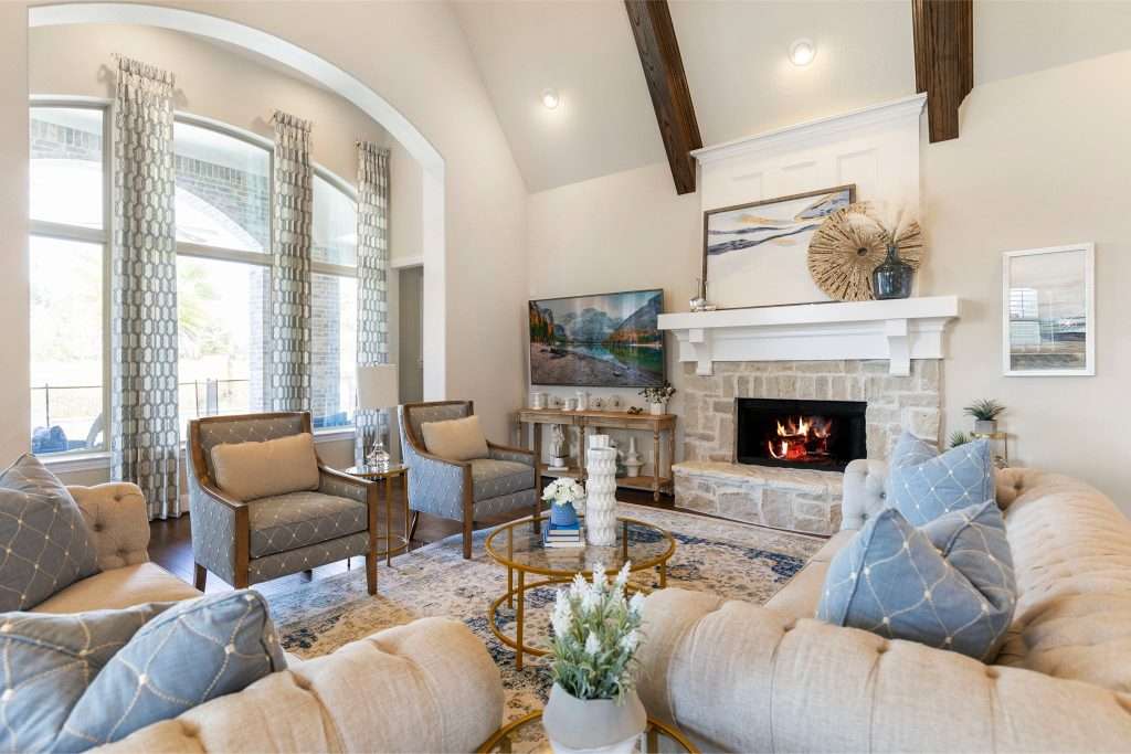 Tile or Stone Fireplace