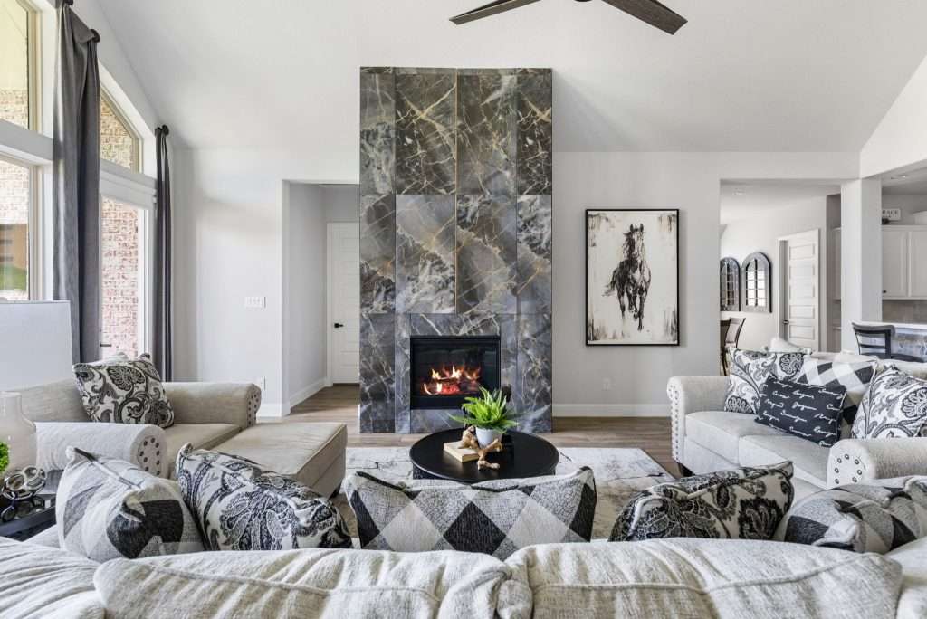 marble fireplace