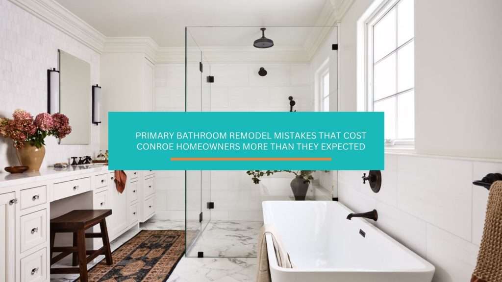 Transform your primary bathroom remodel into a space that feels more functional, polished, and relaxing every day.