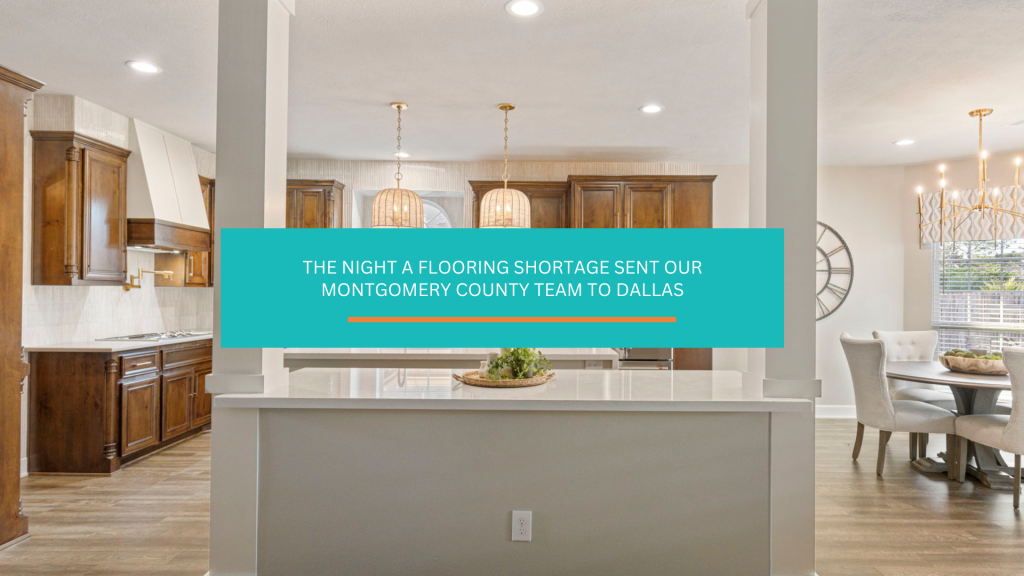 Three boxes short, a batch that wouldn't match, and a job that couldn't wait. Here's what happened the night our team drove to Dallas so a Montgomery County remodel didn't stall, and what it actually takes to keep a promise like that.