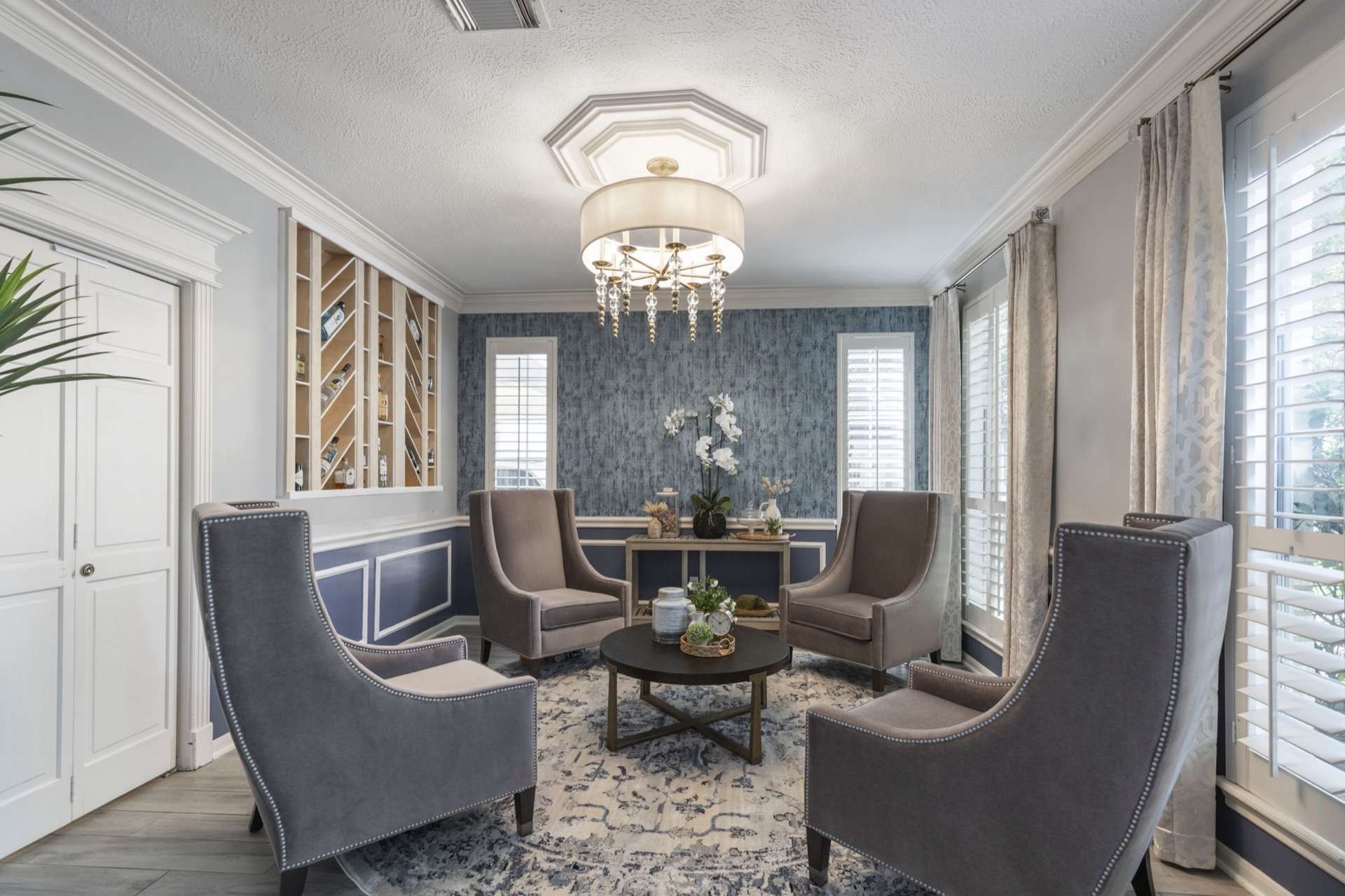 Design on a Dime Interiors Porter studio seating and material display