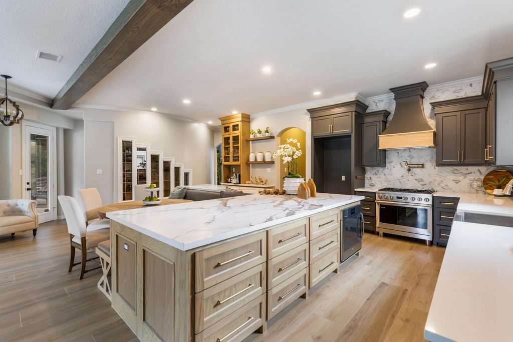 open space kitchen plan